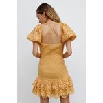 NWT Significant Other Elsa Dress Womens 2 Orange Eyelet Puff Sleeve Smocked Boho Photo 1