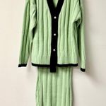 NWT Miss Rosier Chava Knitted Cardigan & Strapless Dess Matching Set Green Small Photo 2