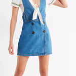 BDG  Double Breasted Denim Skirtall Overall Women's Large Photo 0