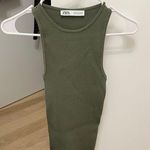 ZARA  khaki knit halter top Photo 0