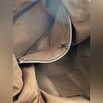 K2 Classic Fashion The Genova Hobo Tote Bag Green Canvas & Leather 18”x16” Brown Photo 5