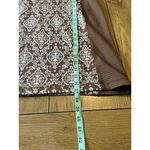 Sahalie Anthropologie Jacquard Sheath Dress Sz M Brown/White Stretch Modern Size M Photo 3