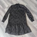 J.Crew Black Polka Dot Long Sleeve Dress with ruffle and metallic accents XXS Photo 9