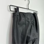 Free People  Lana Vegan Leather Leggings Black Side Zipper Zip Ankle 2 Photo 5