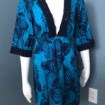 Merona  Tropical Blue Floral Swimsuit Coverup Dress Photo 0
