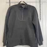 Aerie NWT Dream Sherpa Quarter Zip Sweatshirt Smoked Gray Super Soft Size XS Photo 0