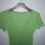J.Crew M Fitted Cotton Lime Green Tee Top Photo 1