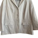 Talbots Women Petite Jacket Long Sleeve Stretch Cream Classic Career Blazer Photo 9