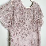 Mac Duggal  94117 Vintage Lilac Floral Appliqué Beaded Cocktail Sheath Dress 16 Photo 4