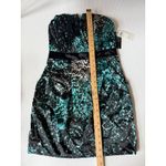 Guess  Strapless Dress‎ Party Cocktail A-Line Animal Print Green Multi 6 Photo 1