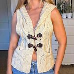 Free People  Cream knit chunky cute sweater vest Photo 0
