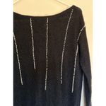 Marciano‎ Los Angeles Black Mohair Sweater White Pearl Bead Detail Womens Small Photo 5
