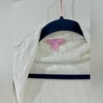 Lilly Pulitzer White Linen Open Front Cardigan S/M Drape Hem Lightweight Wrap Photo 4