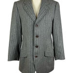 Versace  Pinstripe Soft Wool Blazer Jacket Photo 0