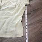 Jones New York  100% Silk Button Down Blouse Light Green Short Sleeve Size 10 Photo 2