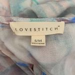 Lovestitch  Draped Back Abstract Printed Maxi Dress Photo 4