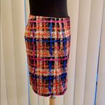 J.Crew  stretch electric plaid mini skirt. EUC Photo 1