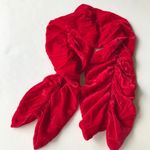 Red Stretchy Velour Scarf Wrap Twist Trendy NWOT Photo 4