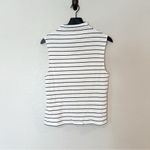 Madewell Top Ribbed Mockneck Tank Slim Fit 100% Cotton Layer Stripe Size XL Photo 6