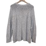 Aerie Women’s  American Eagle gray marled raglan pullover sweater size large Photo 3