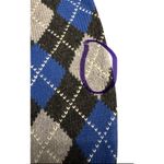 Vintage Casual Connection Lambswool Gray Blue Argyle Sweater Short Sleeve Size L Size L Photo 5