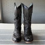 Corral  WOMEN'S BLACK INLAY WESTERN BOOTS SNIP TOE Size 7.5 Photo 1