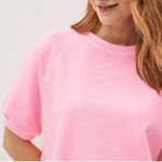 Gap Short Sleeve Crew Neck Sweatshirt Women's Medium Neon Pink Athleisure Comfy Photo 1