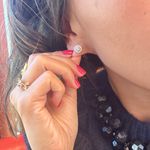 NWT S925 Natural Aquamarine with Zircon stones dainty fashion studs/earrings Photo 5