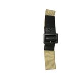 Another Line Black Leather Tabs Textile Fabric Wide Women’s Belt M Black/Khaki Photo 4