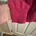 Appleseed's Full Zip Knit Sweater Cotton Cardigan Jacket Pockets Pink Large Photo 2