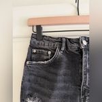 ZARA Black Denim High Waisted Shorts Size 6 Photo 1