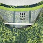 Title Nine Womens Athletic Tank Top Green Yellow Paisley Print Athletic Fit Photo 5
