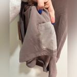 Girlfriend Collective  exercise dress Lola vneck shorts taupe light brown pockets Photo 5