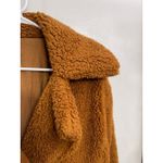 Free People Teddy Peacoat Sherpa Jacket Brown Fuzzy Oversized Winter Coat Size S Photo 2