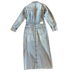 Pistola  Amira Denim Midi Dress Riviera Wash High Slit Long Sleeve Size Small NWT Photo 7