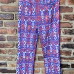 Free People  Ikat Aztec Tribal Pull-On Stretch Knit Flare Pants Women's Size 4 Photo 4