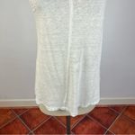 Sundance  White V Neck Linen Tank Top Photo 3