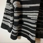Chico's Chico’s Black White Sweater Knit Trapeze Jacket M Women’s Spring Topper Classic Photo 4