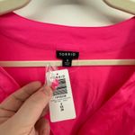 Torrid  5X Hot Pink Satin Button Front Blouse Long Sleeve NWT Plus Size 28 Photo 2