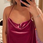 Ruby and Jenna NWOT Purple Velvet Cowl Neck Top Photo 0