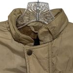 Diesel Vtg Y2K  Tan Nylon Bomber Zip Jacket‎ Sz L Sherpa Lined Military Utility Photo 3