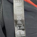 Koral Orange Satin Mesh Colorblock Scoop Neck Workout Athletic Sports Bra Sz XS Photo 6