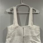 Reformation  Elana Linen Mini Dress White 10 NWT Photo 4