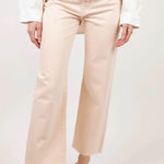 frame denim Frame - Le Jane Crop Light Pink Hem Straight Leg Denim Jeans Size 25 Photo 0