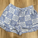 Joie  Organic Cotton Blue Floral Shorts Women’s Medium Photo 0