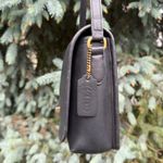 Coach VINTAGE Companion Flap Black 9076 Crossbody Turnlock Leather Shoulder Bag Photo 1