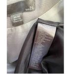 LOVE 21 Round Scoop Neck Pleated Split Sleeve Midi Beige Gray Dress Size Medium Photo 9