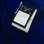 Diane Von Furstenberg  Cahil Cobalt Blue Long Sleeve V-Neck Silk Blouse Size 2 Photo 9