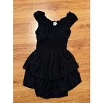 Princess Polly  Black Fit Flare Romper Dress Coquette Cap Sleeve Milkmaid Size 8 Photo 8