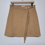 Sandro  Paris Womens Wool Luciana Fringe Mini Skirt sz 3 US 8 NWOT Photo 2